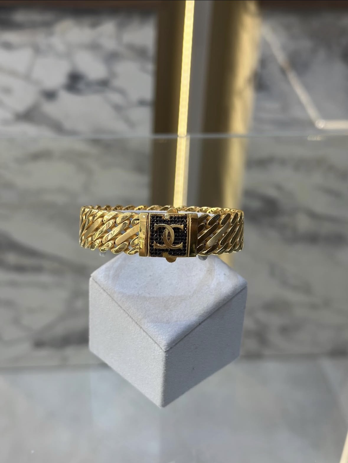 Modern Logolu 22 Ayar Altın Bileklik